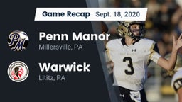 Recap: Penn Manor  vs. Warwick  2020