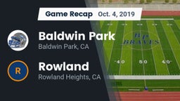 Recap: Baldwin Park  vs. Rowland  2019