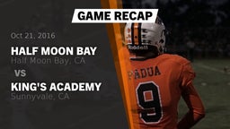 Recap: Half Moon Bay  vs. King's Academy  2016