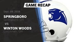 Recap: Springboro  vs. Winton Woods  2016