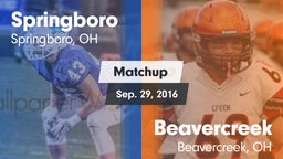 Matchup: Springboro High vs. Beavercreek  2016