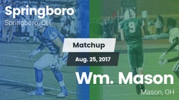 Matchup: Springboro High vs. Wm. Mason  2017