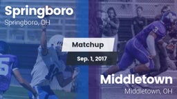 Matchup: Springboro High vs. Middletown  2017
