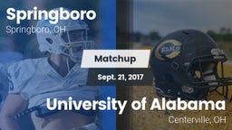 Matchup: Springboro High vs. University of Alabama 2017