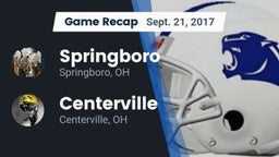 Recap: Springboro  vs. Centerville 2017