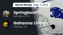 Recap: Springboro  vs. Gahanna Lincoln  2018
