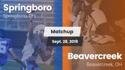 Matchup: Springboro High vs. Beavercreek  2018