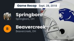 Recap: Springboro  vs. Beavercreek  2018