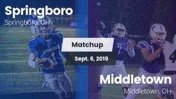 Matchup: Springboro High vs. Middletown  2019