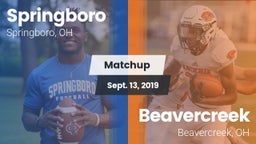 Matchup: Springboro High vs. Beavercreek  2019