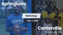 Matchup: Springboro High vs. Centerville 2019