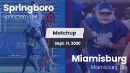 Matchup: Springboro High vs. Miamisburg  2020