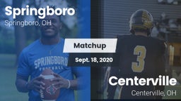 Matchup: Springboro High vs. Centerville 2020