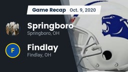 Recap: Springboro  vs. Findlay  2020