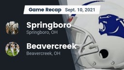 Recap: Springboro  vs. Beavercreek  2021
