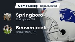 Recap: Springboro  vs. Beavercreek  2023
