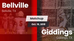 Matchup: Bellville High vs. Giddings  2018