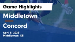 Middletown  vs Concord  Game Highlights - April 8, 2022