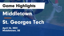 Middletown  vs St. Georges Tech  Game Highlights - April 26, 2022