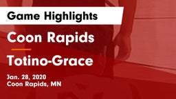 Coon Rapids  vs Totino-Grace  Game Highlights - Jan. 28, 2020