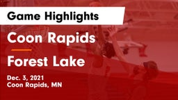 Coon Rapids  vs Forest Lake  Game Highlights - Dec. 3, 2021