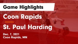 Coon Rapids  vs St. Paul Harding Game Highlights - Dec. 7, 2021