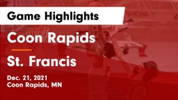 Coon Rapids  vs St. Francis  Game Highlights - Dec. 21, 2021