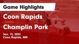 Coon Rapids  vs Champlin Park  Game Highlights - Jan. 13, 2022