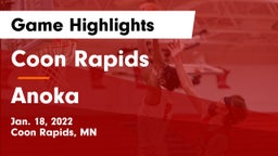 Coon Rapids  vs Anoka  Game Highlights - Jan. 18, 2022