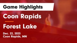 Coon Rapids  vs Forest Lake  Game Highlights - Dec. 22, 2023