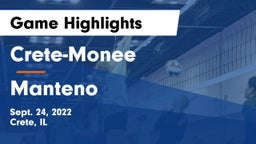 Crete-Monee  vs Manteno  Game Highlights - Sept. 24, 2022