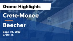 Crete-Monee  vs Beecher  Game Highlights - Sept. 24, 2022