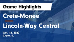 Crete-Monee  vs Lincoln-Way Central  Game Highlights - Oct. 12, 2022