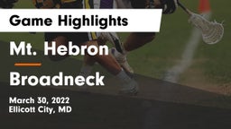 Mt. Hebron  vs Broadneck  Game Highlights - March 30, 2022
