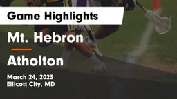 Mt. Hebron  vs Atholton  Game Highlights - March 24, 2023