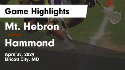Mt. Hebron  vs Hammond Game Highlights - April 30, 2024