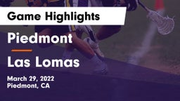Piedmont  vs Las Lomas  Game Highlights - March 29, 2022