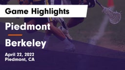 Piedmont  vs Berkeley  Game Highlights - April 22, 2022