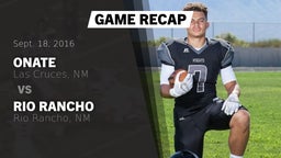 Recap: Onate  vs. Rio Rancho  2016