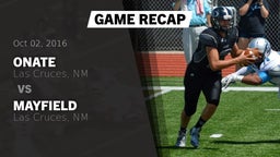 Recap: Onate  vs. Mayfield  2016