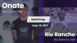 Matchup: Onate  vs. Rio Rancho  2017