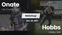 Matchup: Onate  vs. Hobbs  2017