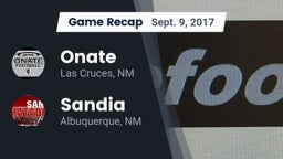 Recap: Onate  vs. Sandia  2017