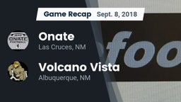 Recap: Onate  vs. Volcano Vista  2018