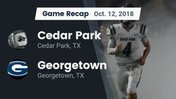Recap: Cedar Park  vs. Georgetown  2018