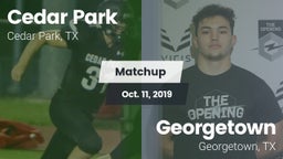 Matchup: Cedar Park High vs. Georgetown  2019