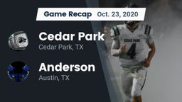 Recap: Cedar Park  vs. Anderson  2020