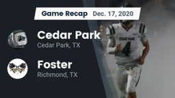 Recap: Cedar Park  vs. Foster  2020