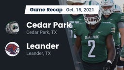 Recap: Cedar Park  vs. Leander  2021