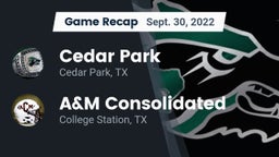 Recap: Cedar Park  vs. A&M Consolidated  2022